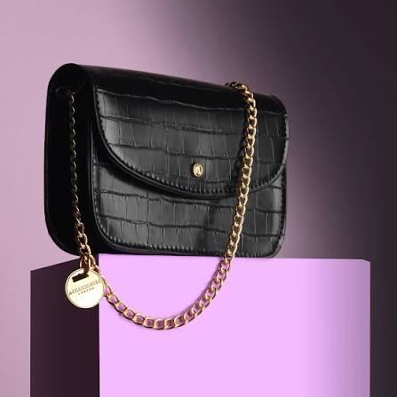 Noir Croc Luxe Sling Bag