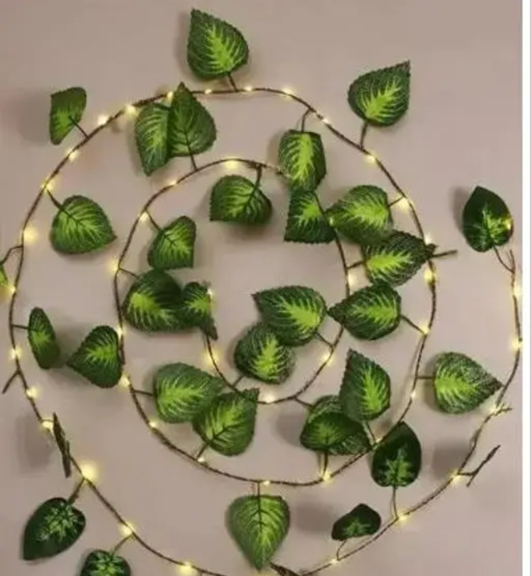 Artificial Green Leaf LED String Light